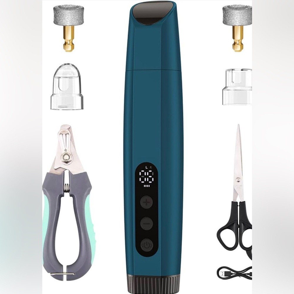 Electric dog nail trimmer with LED light